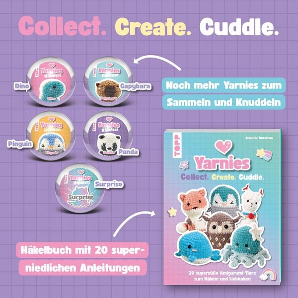 Produktbild: Yarnies - Collect. Create. Cuddle. H&auml;kelset Dino