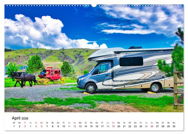 Produktbild: KANADA Mit dem Camper quer durch die Rockies (Wandkalender 2026 DIN A2 quer), CALVENDO Monatskalender