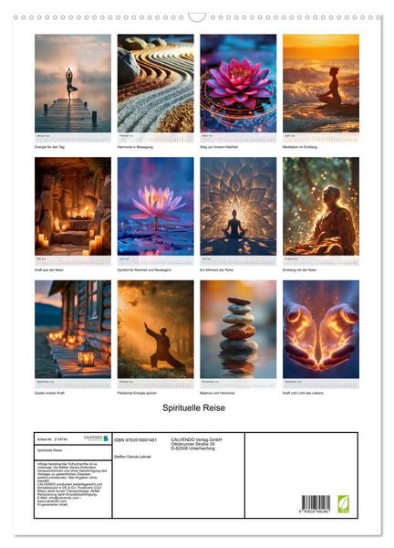 Produktbild: Spirituelle Reise (Wandkalender 2026 DIN A2 hoch), CALVENDO Monatskalender