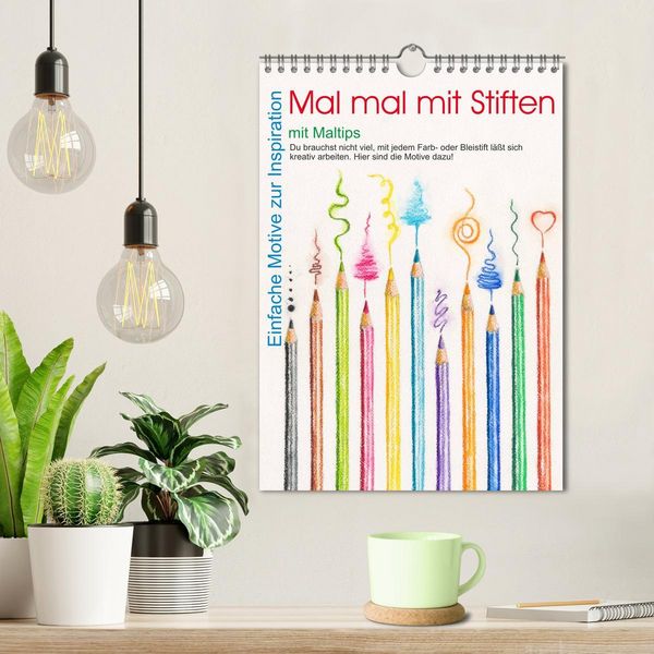Produktbild: Mal mal mit Stiften (Wandkalender 2026 DIN A4 hoch), CALVENDO Monatskalender