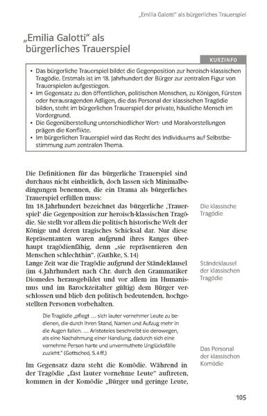 Produktbild: Klett Lekt&uuml;rehilfen Gotthold Ephraim Lessing, Emilia Galotti