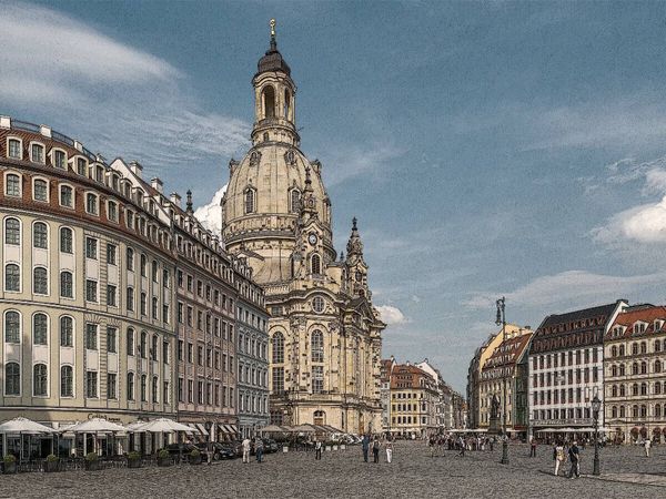 Produktbild: CALVENDO Puzzle Neumarkt, Blick zur Frauenkirche | 1000 Teile Lege-Gr&ouml;&szlig;e 64x48cm Foto-Puzzle f&uuml;r gl&uuml;ckliche Stunden