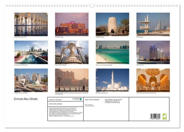 Produktbild: Emirat Abu Dhabi (Wandkalender 2026 DIN A2 quer), CALVENDO Monatskalender