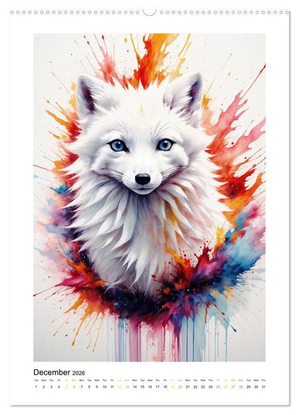 Produktbild: Fantastic Animal World: A Play of Colors and Elegance (High Quality Premium Wall Calendar 2026 DIN A2 portrait),CALVENDO 12 Month Wall Calendar
