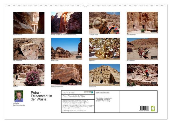 Produktbild: Petra - Felsenstadt in der W&uuml;ste (Wandkalender 2027 DIN A2 quer), CALVENDO Monatskalender
