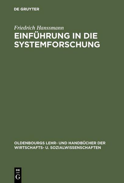 Produktbild: Einf&uuml;hrung in die Systemforschung