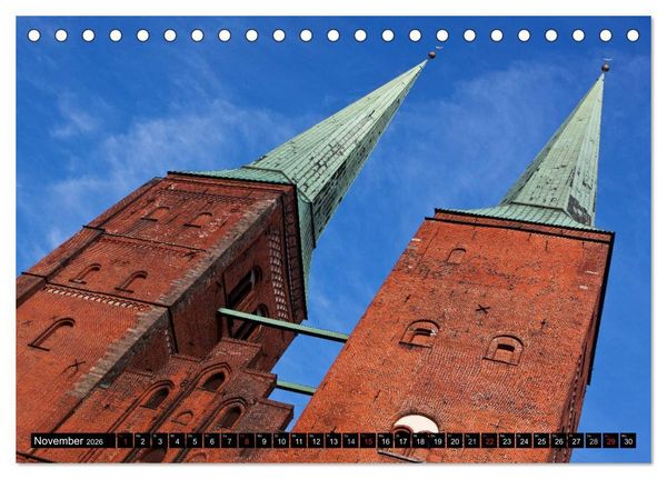 Produktbild: Ostseeperle L&uuml;beck (Tischkalender 2026 DIN A5 quer), CALVENDO Monatskalender