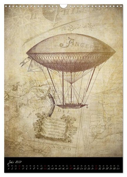 Produktbild: Vintage Welten (Wandkalender 2027 DIN A3 hoch), CALVENDO Monatskalender