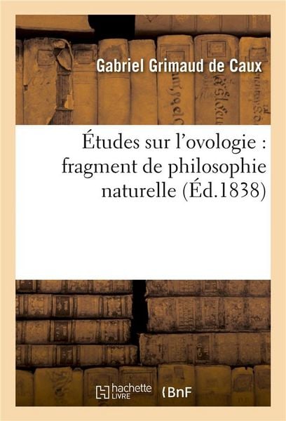 Produktbild: &Eacute;tudes Sur l'Ovologie: Fragment de Philosophie Naturelle