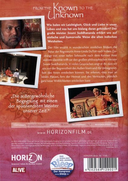 Produktbild: From the Known to the Unknown - Eine Reise nach Indien und zu sich selbst