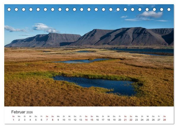Produktbild: Landschaftstr&auml;ume in den Westfjorden (Tischkalender 2026 DIN A5 quer), CALVENDO Monatskalender