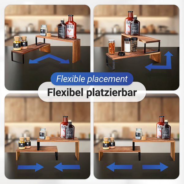 Produktbild: K&uuml;chenregal Mod. Vali Akazie, aus zertifiziertem Akazienholz