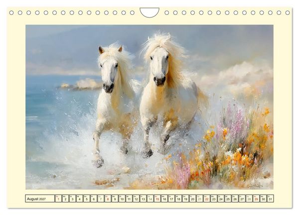 Produktbild: Hufe am Strand. Pferde im Schein des K&uuml;stenlichts (Wandkalender 2027 DIN A4 quer), CALVENDO Monatskalender