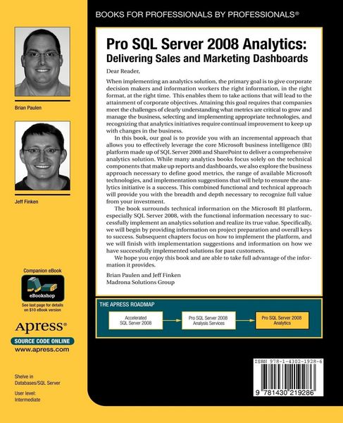 Produktbild: Pro SQL Server 2008 Analytics