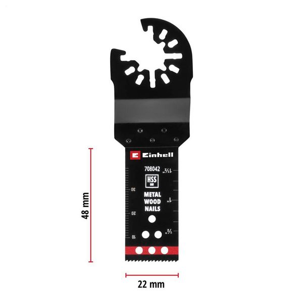 Produktbild: Einhell 708042 Tauchs&auml;geblatt BIM Met, 22mm Bimetall Multifunktionswerkzeug-Zubeh&ouml;r-Set 22 mm 1 St.