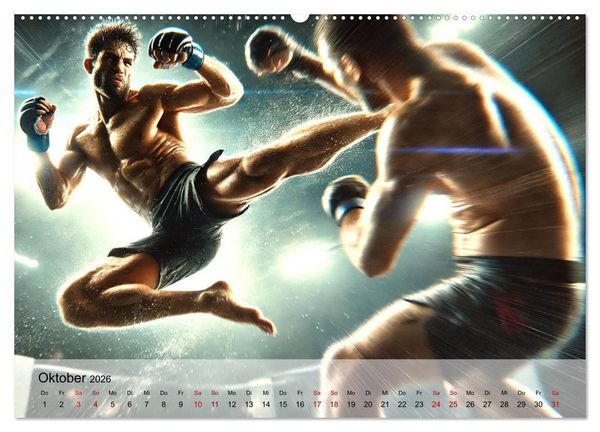 Produktbild: MMA Germany - Mixed Martial Arts Power (Wandkalender 2026 DIN A2 quer), CALVENDO Monatskalender
