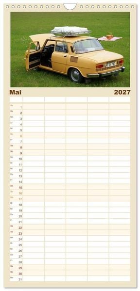 Produktbild: Familienplaner 2027 - Der Stolz vergangener Zeiten mit 5 Spalten (Wandkalender, 21 x 45 cm) CALVENDO