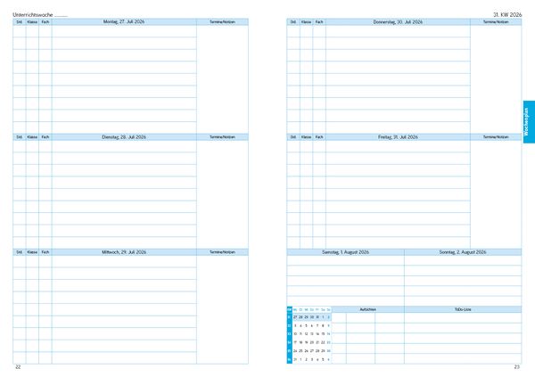 Produktbild: Lehrerkalender - Planer f&uuml;r Lehrerinnen und Lehrer 2026/27
