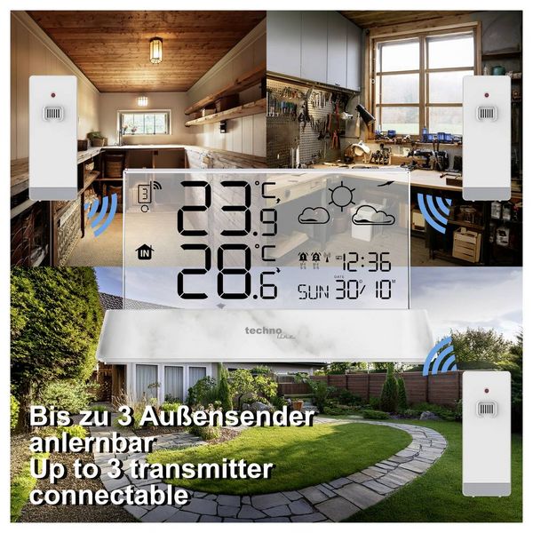Produktbild: Techno Line WS6782 Funk-Thermometer Anzahl Sensoren max. 3St.