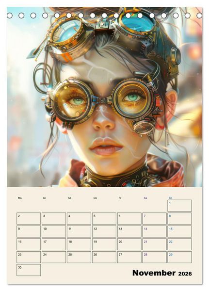 Produktbild: Steampunk - Mechanische Fantasiewelt (Tischkalender 2026 DIN A5 hoch), CALVENDO Monatskalender