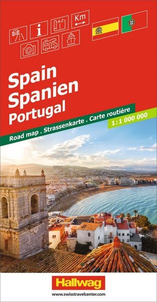 Produktbild: Hallwag Strassenkarte Spanien, Portugal 1:1 Mio.