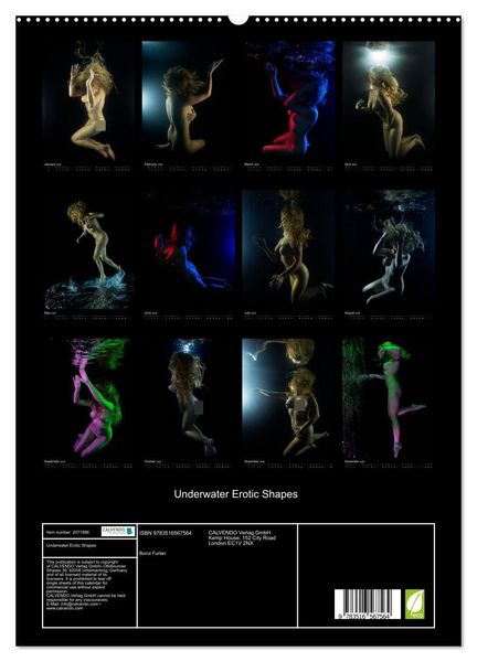 Produktbild: Underwater Erotic Shapes (High Quality Premium Wall Calendar 2026 DIN A2 portrait),CALVENDO 12 Month Wall Calendar