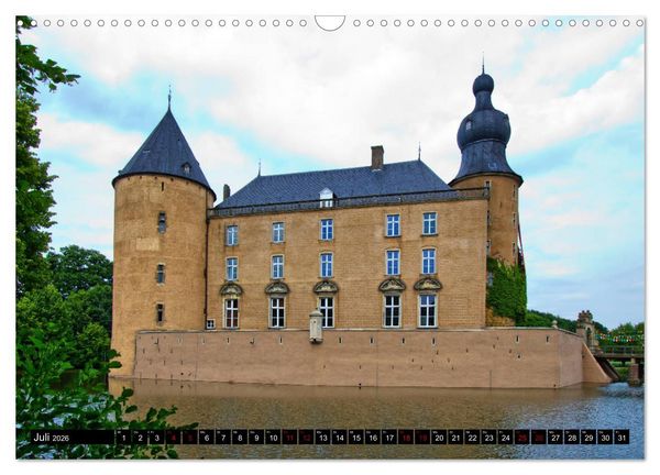 Produktbild: M&uuml;nsterland Romantik - Romantische Schl&ouml;sser und Wasserburgen (Wandkalender 2026 DIN A3 quer), CALVENDO Monatskalender