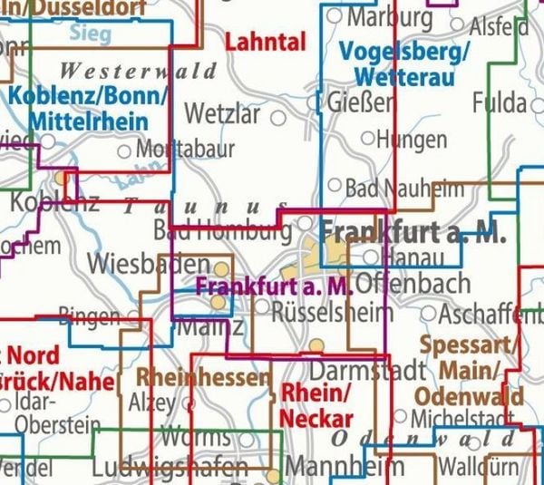 Produktbild: ADFC-Regionalkarte Frankfurt a. M. Wiesbaden /Darmstadt, 1:50.000, mit Tagestour