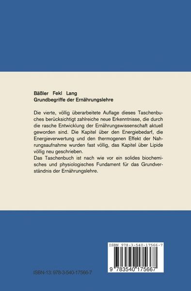 Produktbild: Grundbegriffe der Ern&auml;hrungslehre