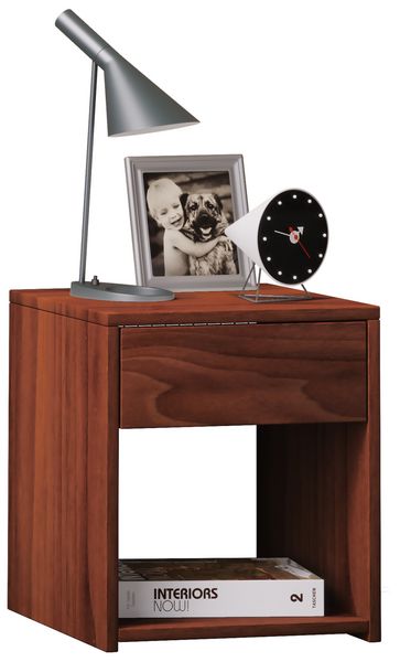 Produktbild: Holz Nachttisch Nachtschrank Schublade Sledo Mini