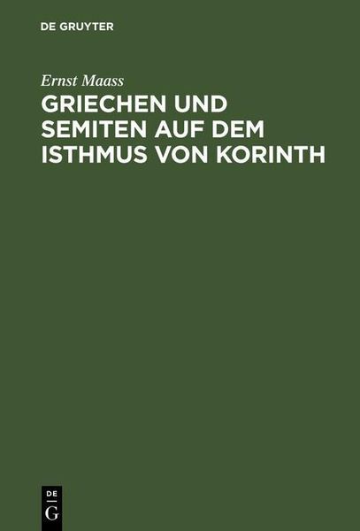 Produktbild: Griechen und Semiten auf dem Isthmus von Korinth