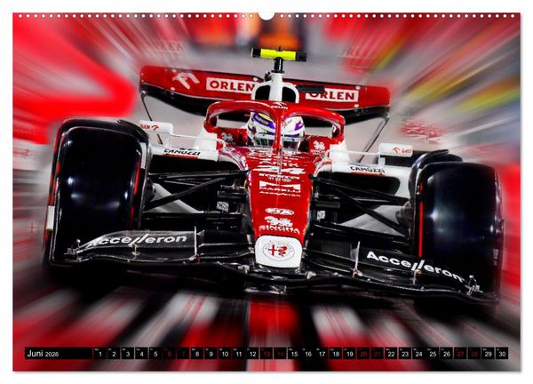 Produktbild: Racing - Vollgas kreativ (Wandkalender 2026 DIN A2 quer), CALVENDO Monatskalender