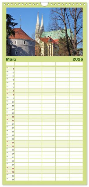 Produktbild: Familienplaner 2026 - G&ouml;rlitz - Die Perle Niederschlesiens mit 5 Spalten (Wandkalender, 21 x 45 cm) CALVENDO