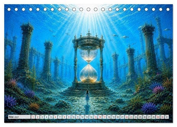 Produktbild: Versunkene Welten &ndash; Mystische Tiefen zwischen Traum und Ewigkeit (Tischkalender 2027 DIN A5 quer), CALVENDO Monatskalender