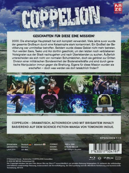 Produktbild: Coppelion - Gesamtausgabe Episode 01-13 - Steelcase Edition [2 BRs]