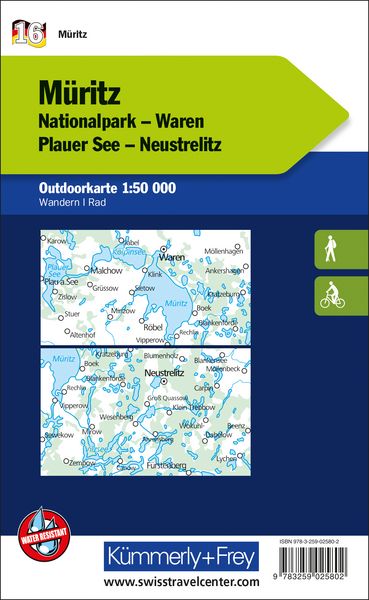 Produktbild: K&uuml;mmerly+Frey Outdoorkarte Deutschland 16 M&uuml;ritz Nationalpark 1:50.000