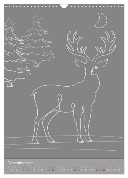 Produktbild: Line-Art Variationen (Wandkalender 2026 DIN A3 hoch), CALVENDO Monatskalender