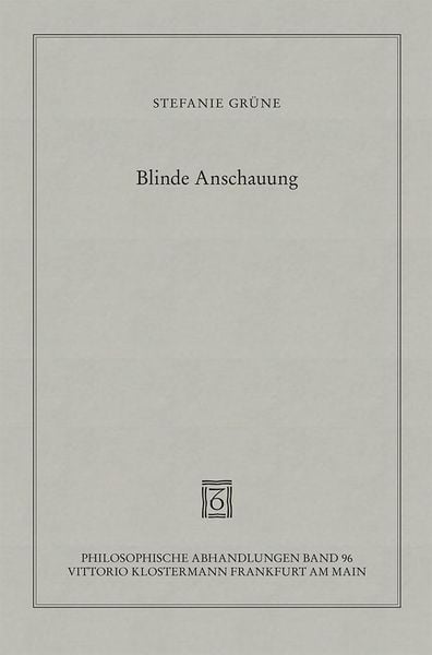 Produktbild: Blinde Anschauung