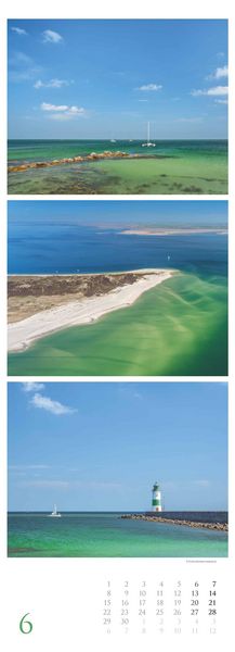 Strandgeflüster - Momente am Meer 2026 - Streifenkalender XXL 25x69 cm - Bildkalender im Hochformat - Wandkalender - Wandplaner - Strandkalender - Deu