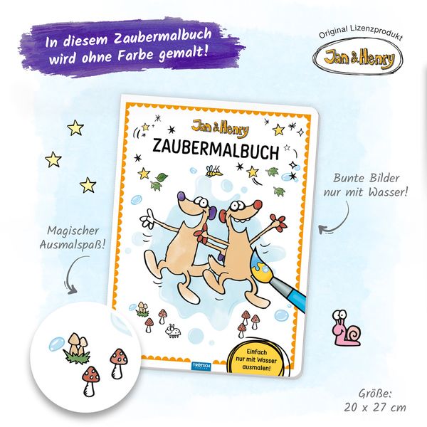 Produktbild: Tr&ouml;tsch Malbuch Jan und Henry Zaubermalbuch