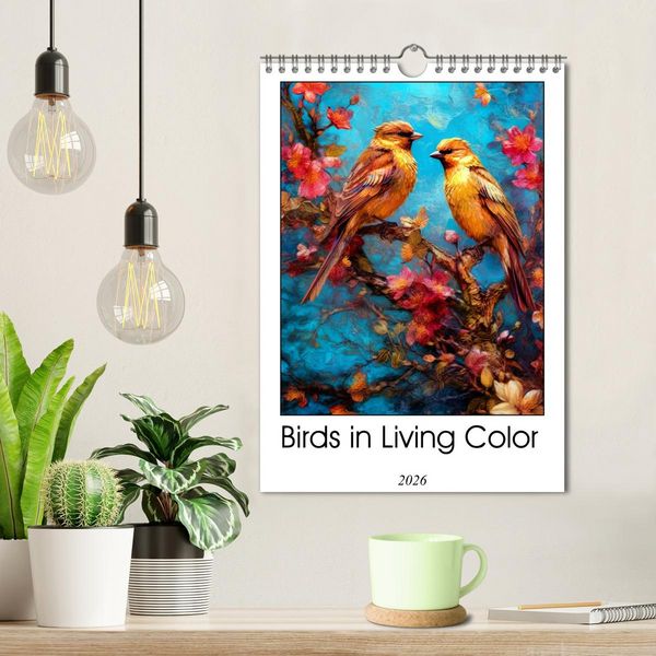 Produktbild: Birds in Living Color (Wall Calendar 2026 DIN A4 portrait), CALVENDO 12 Month Wall Calendar
