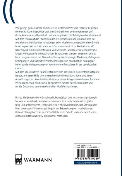 Produktbild: Koordinationsprozesse beim Musizieren im Instrumentalen Gruppenunterricht