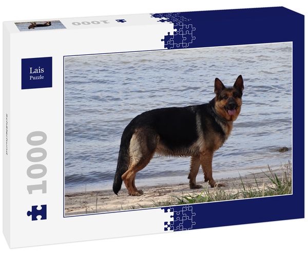 Lais Puzzle – Weißer Schweizer Schäferhund, 1000 Teile, Mit Hochwertig Gestanzten Teilen & Stabiler Schachtel