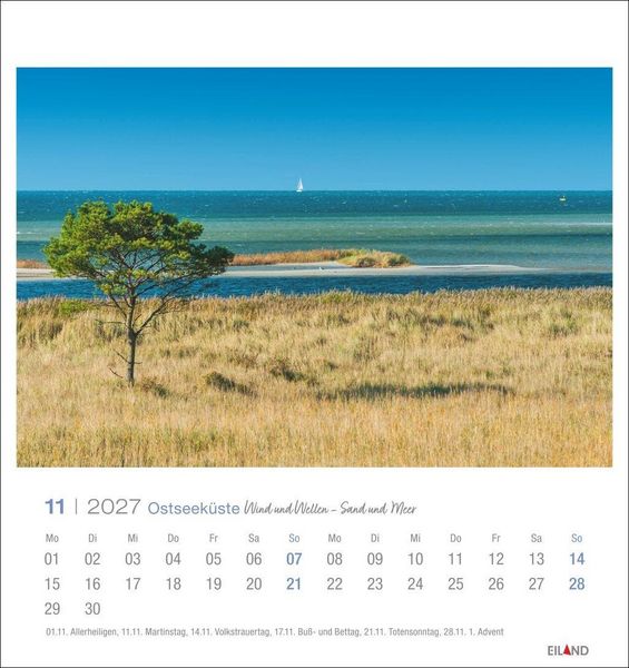 Produktbild: Ostseek&uuml;ste Postkartenkalender 2027 - Wind und Wellen - Sand und Meer