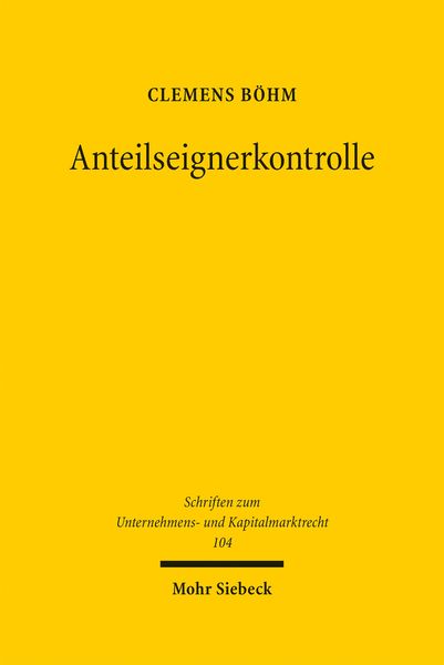 Produktbild: B&ouml;hm, C: Anteilseignerkontrolle