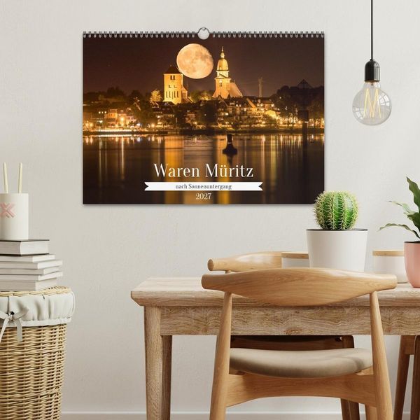 Produktbild: Waren M&uuml;ritz, nach Sonnenuntergang (Wandkalender 2027 DIN A3 quer), CALVENDO Monatskalender