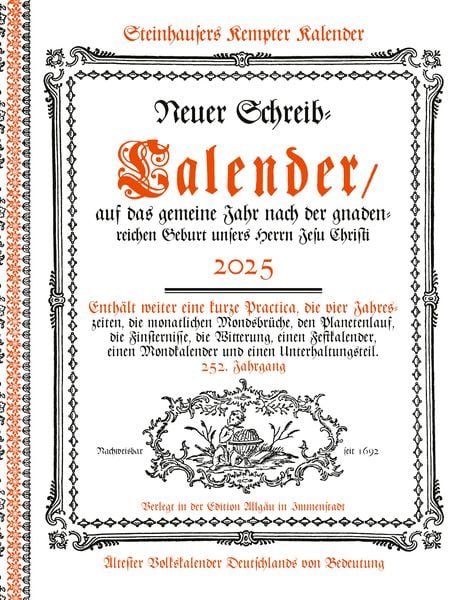 Produktbild: Steinhausers Kempter Kalender 2025