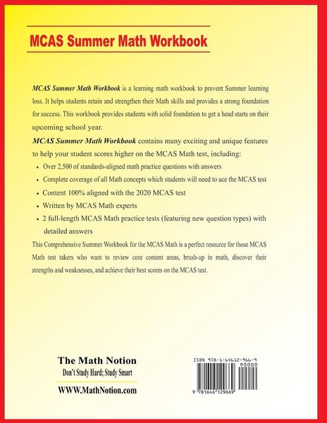 Produktbild: MCAS Grade 4 Summer Math Workbook