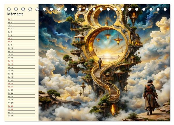 Produktbild: Flucht ins Wunder (Tischkalender 2026 DIN A5 quer), CALVENDO Monatskalender