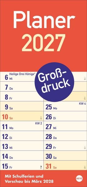 Produktbild: Gro&szlig;druck Planer 2027